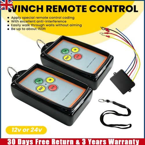 2X Electric Wireless Winch Remote Controller with Twin Handset For Truck ATV SUV