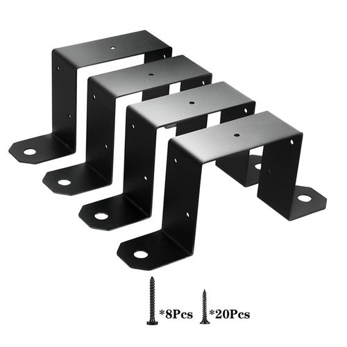 4x Heavy Duty Fence Post Support Bracket Post Ties Strap Post Ties U Bracket UK — image 17