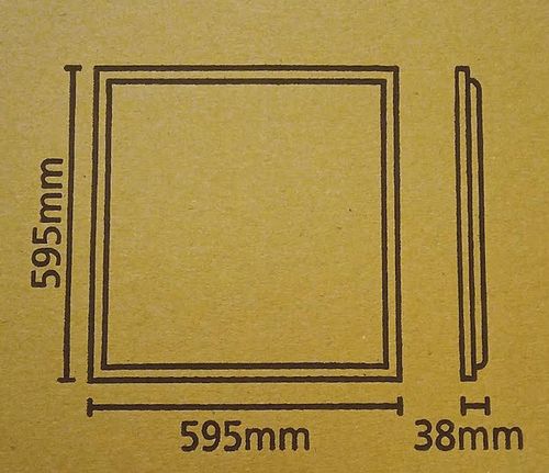600x600mm Back-Lit LED Panel Light 36w 4000k Neutral White Ceiling Office Garage — image 6