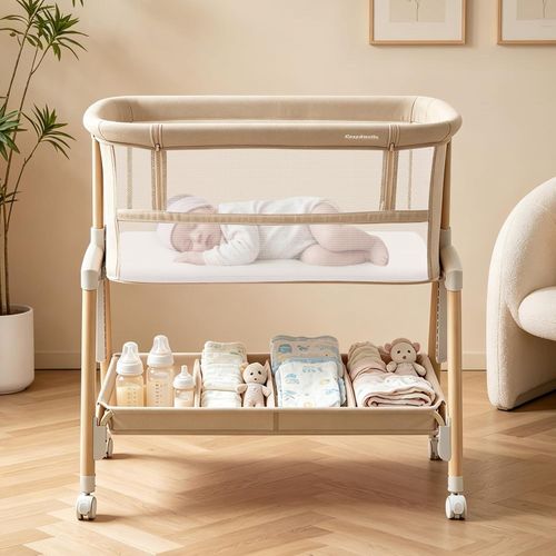 Next to Me Baby Crib – 3-in-1 Bedside Sleeper Bassinet with Mattress, Adjustable — image 3