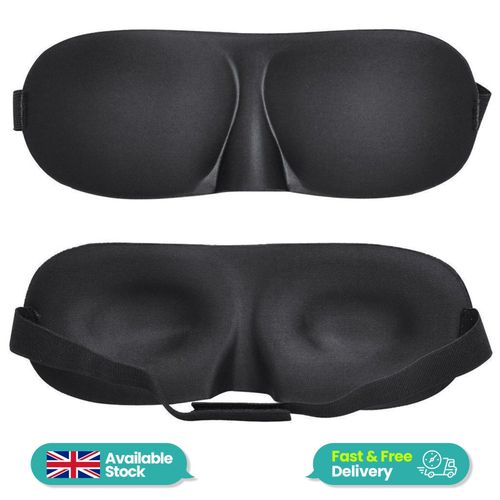 Eye Cover Sleeping Mask 3D Soft Padded Eye Mask Blackout Night Travel Blindfold — image 3