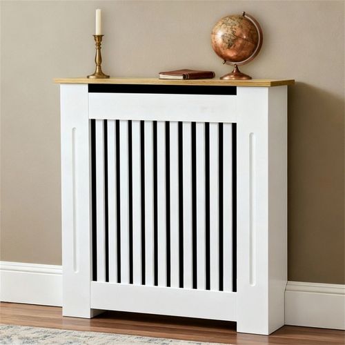 83/92/100cm Radiator Cover Wood Slat Heater Cover Side Cupboard Hallway Cabinet — image 2