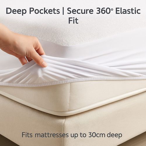 2x Waterproof Moses Basket Mattress Protector | Terry Towelling Fitted Sheet |UK — image 9