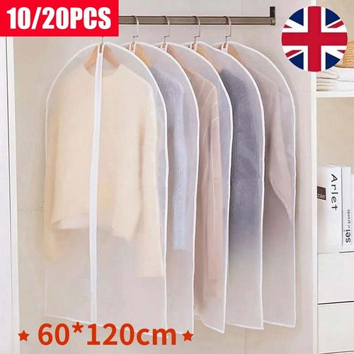 10-20x Zip Up Hanging Suit Dress Coat Travel Bag Clothe Cover Storage Travel Bag — image 12