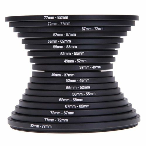18pcs 37-82mm Step Up & Step Down Filter Adapter Ring Set For DSLR Camera Lens — image 1