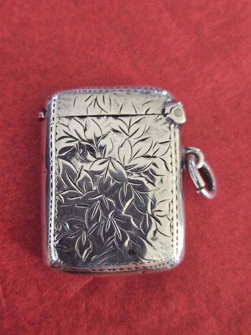 Solid Silver Vesta Case J. Colleyer & Co Ltd Birmingham 1903 40mm — image 3