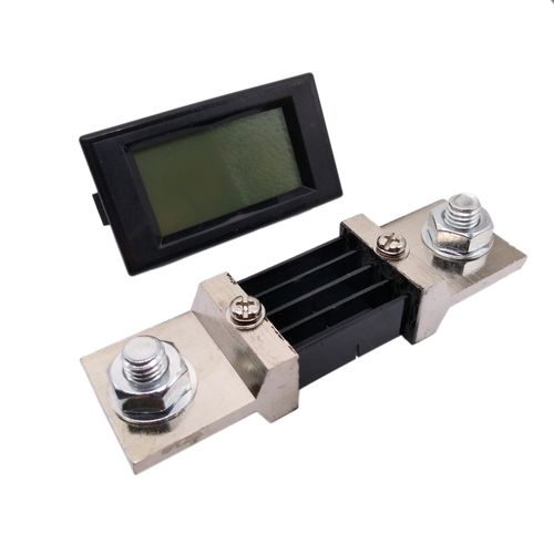 Blue LCD Digital AMP Current Panel Meter Ammeter DC 500A & Shunt — image 2