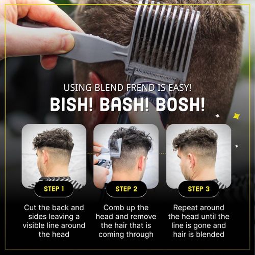 Blend Frend Original Fade Comb – DIY Blending Tool – FOR RIGHT-HANDED USERS –3mm — image 2