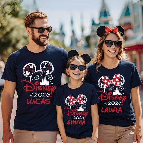 Personalised Disney 2026 T Shirt Family Matching Disneyland Trip Holiday Shirts