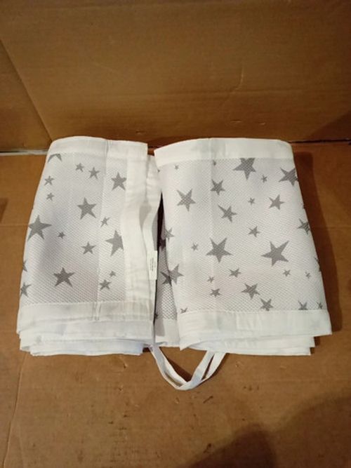 Wyswyg Breathable Mesh Cot Bumper 2 Pieces Adjustable Baby Cot Bumper Set New