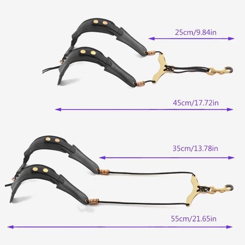 Saxophone Shoulder Neck Strap Adjustable Sax Black Double Shoulder Strap Harness — image 8