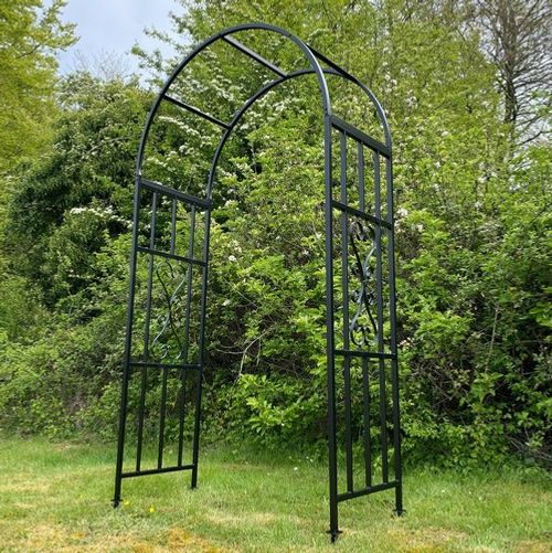 Metal Garden Arch Arbour for Roses Amalfi with Ground Spikes