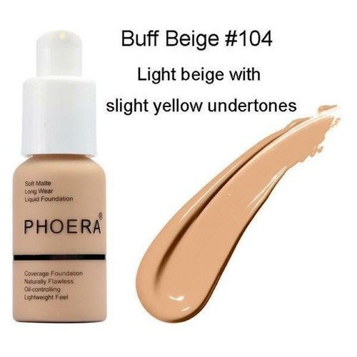 Phoera Liquid Skin Foundation Matte Flawless Full Coverage Face Makeup Concealer