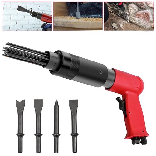 Air Hammer Chisel Descaler Needle Gun With 4 Chisels Tool For Compressor Tool UK — image 13