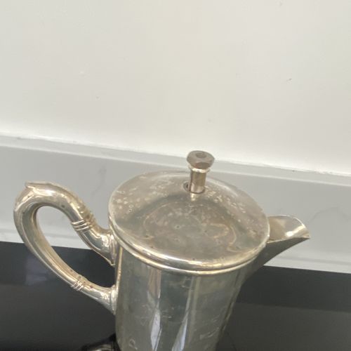 Silver Plate Tea/Coffee Pot with Lid & Internal Strainer Insert — image 3