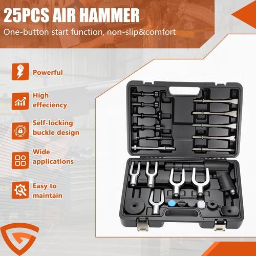 Pneumatic Air Hammer Heavy Duty Vibration Impact Tool Chisel Impact Vibration — image 2