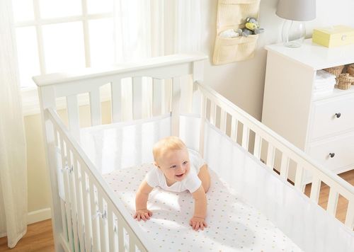 BreathableBaby Breathable Mesh Liner For Cot Beds — Covers 4 Sides — image 1