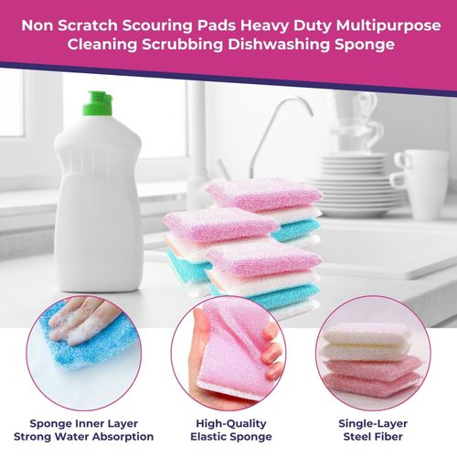 Non-Scratch Scouring Pads Pearl Scourers 24 Multi-Purpose Cleaning Non Stick Pan — image 7