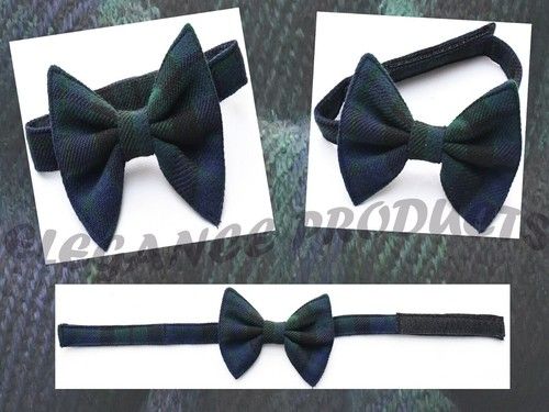 Men's Scottish BLACK WATCH Tartan Bow Tie Plaid Kilt 100% Pure Wool bow tie kilt