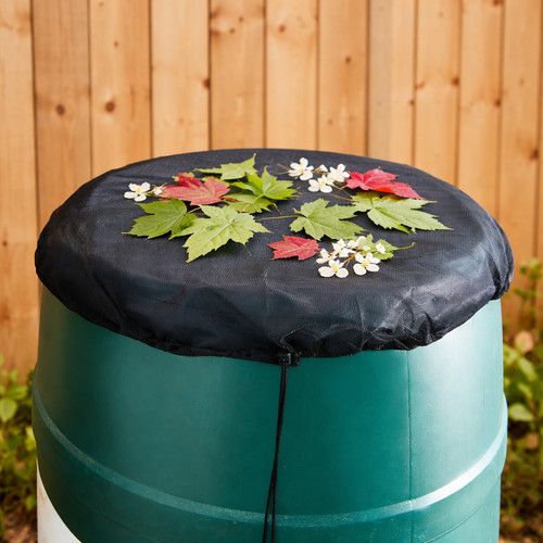 Rain Barrel Protection Net Cover Mesh Guard Leaf Debris Insect Proof 95cm Fit