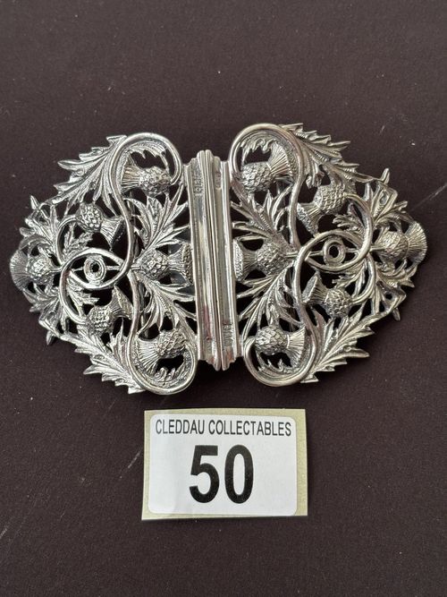 Silver Nurses Buckle, Thistle Design.Robert & William Sorley, Glasgow 1909. (50) — image 19