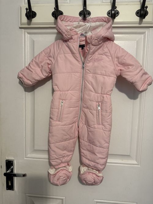 Tommy Hilfiger pink baby Girls snowsuit, size 68 (3–6 months) — image 2
