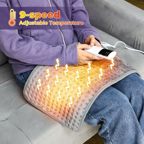 9 Levels Heating Pad Electric Heat Pad for Back Neck Shoulder Belly Pain Relief. — image 12