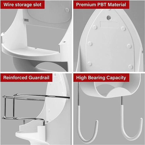 Door Wall Mounted Iron Holder Ironing Board Hanger Storage Rack Organizer Hook — image 5