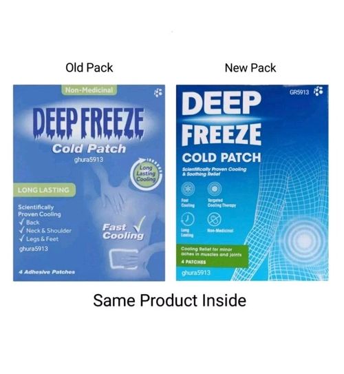 24 x DEEP FREEZE Cold Patches Long-Lasting Pain Swelling Relief (6 Boxes of 4)  — image 2