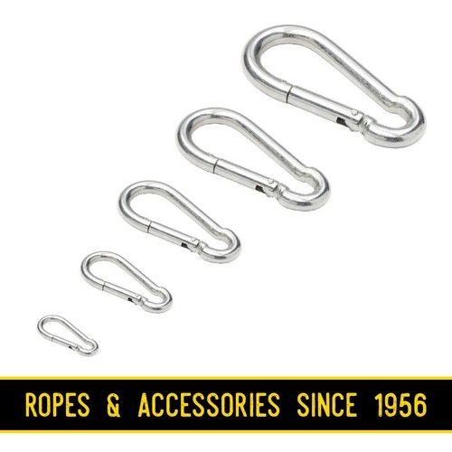 Carabiner Clip Snap Hook Spring Loaded Steel Carbine Carabina Karabiner KBZ