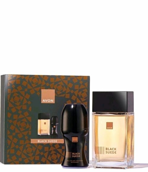 Avon Black Suede Gift Set Aftershave & Anti-Perspirant Roll-On Deodorant — image 1