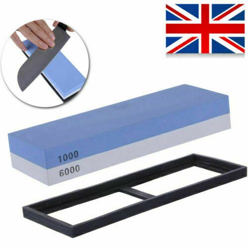 Dual Whetstone Waterstone Knife Sharpening Water Wet Stone Sharpener 1000/6000