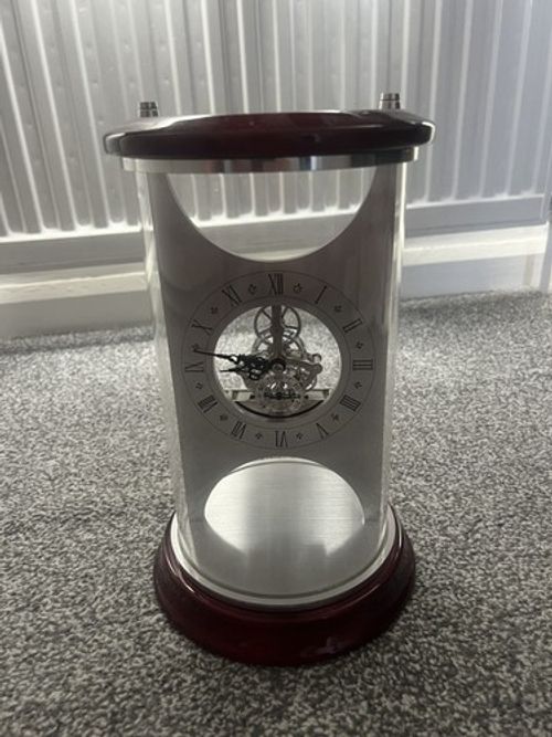 Very Unusual Skeleton Mantle Clock Working