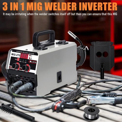 3 IN1 MIG WELDER INVERTER 270Amp MMA GASLESS TIG ARC/MIG WELDING MACHINE 220V — image 3