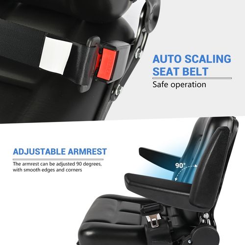 Adjustable Universal Suspension Seat TRACTOR Dumper Forklift Mower Plant Digger~ — image 4