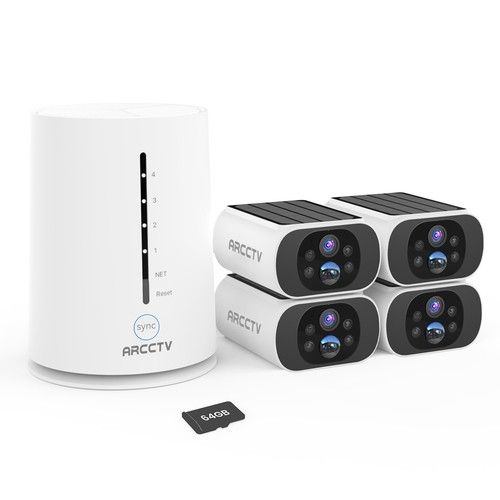 ARCCTV Outdoor Security Camera 4MP Wireless 360°PTZ 5G WiFi 6 Solar Battery
