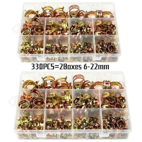 330PCS Spring Hose Clamps Clips for Fuel Hose Line Water Pipe Air Tube Clamps UK — image 1
