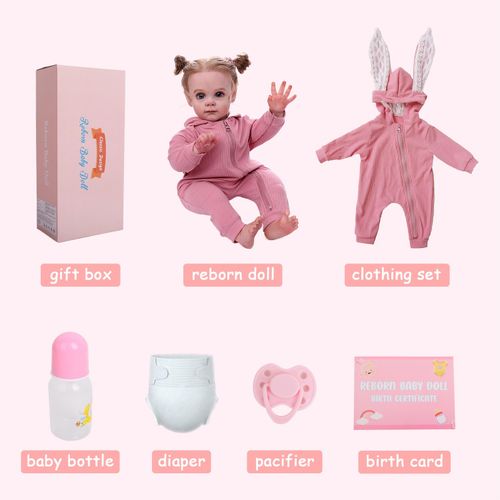 55cm Lifelike Reborn Doll Girl  Realistic Soft Silicone Newborn Baby Doll — image 6