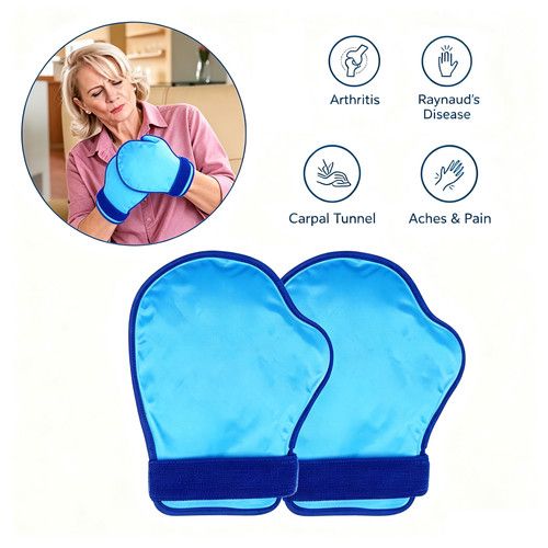 Hot Cold Compress Glove Reusable Hand Therapy Pad Pain Relief for Arthritis Burn