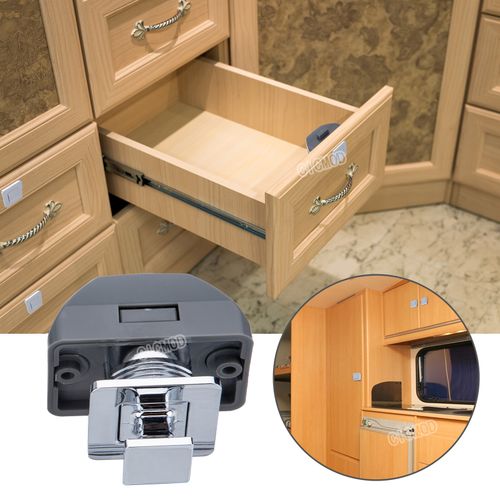 1-20x Push Button Latch Locks Cupboard Cabinet Drawer Door Catch Campervan Boat — image 3