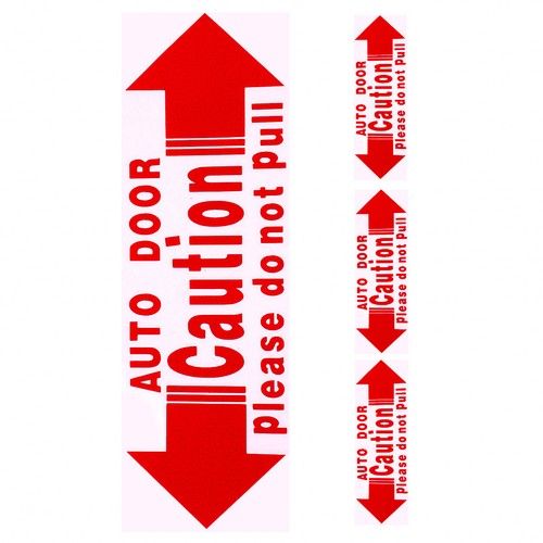 PVC Durable Car Door Stickers 4Pcs Red Reflective Car Warning Decals