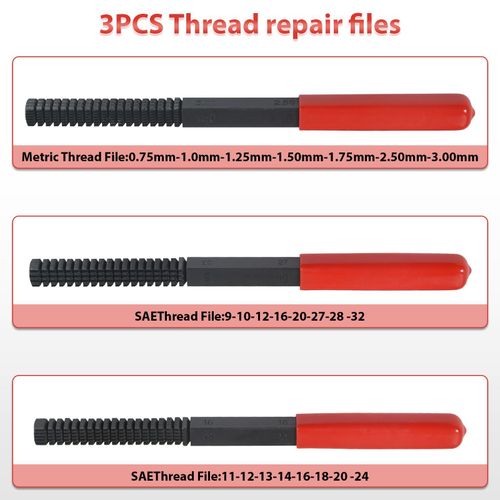 49PCS Thread Repair Chaser Tool UNC UNF Metric Thread Restorer Kit Rethreading — image 8