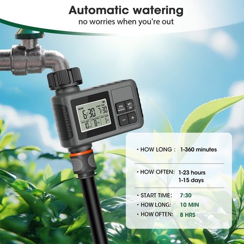 Automatic Water Timer Irrigation Watering System Sprinkler Garden Programmer Set — image 4