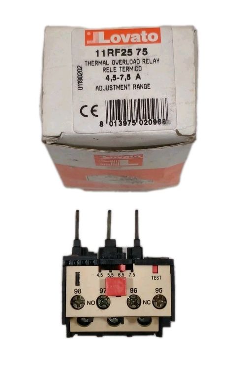 LOVATO 11RF2575 THERMAL OVERLOAD RELAY RANGE 4.5.7.5AMP FAST SHIPPING — image 1