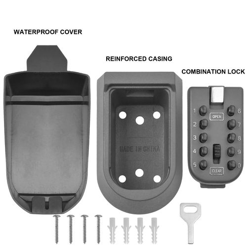 Outdoor High Security Wall Mounted Push Button Key Safe Box Lock Storage 4 Digit — image 2