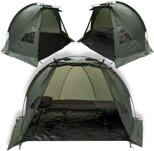 Carp Fishing Bivvy Day Shelter Tent 1-2 Man Fishing Bivvy Fits Carp Bedchair 