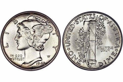 Mercury Silver Dime (1916–1945) – Random Year & Condition – 2.25g pure silver