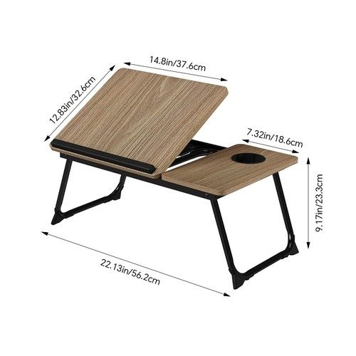 Adjustable Folding Laptop PC Bed Sofa Table Breakfast Tray Portable Computer UK