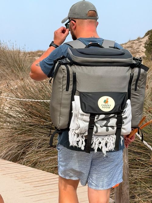 Cheeky Goose Insulated Cool Bag Backpack, Modern Style, Grey/Black — image 10