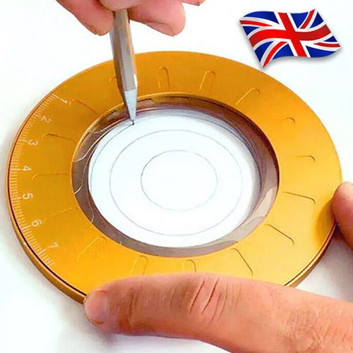 Adjustable Circle Drawing Ruler Tool Measuring Drawing Circular Compass W — image 1